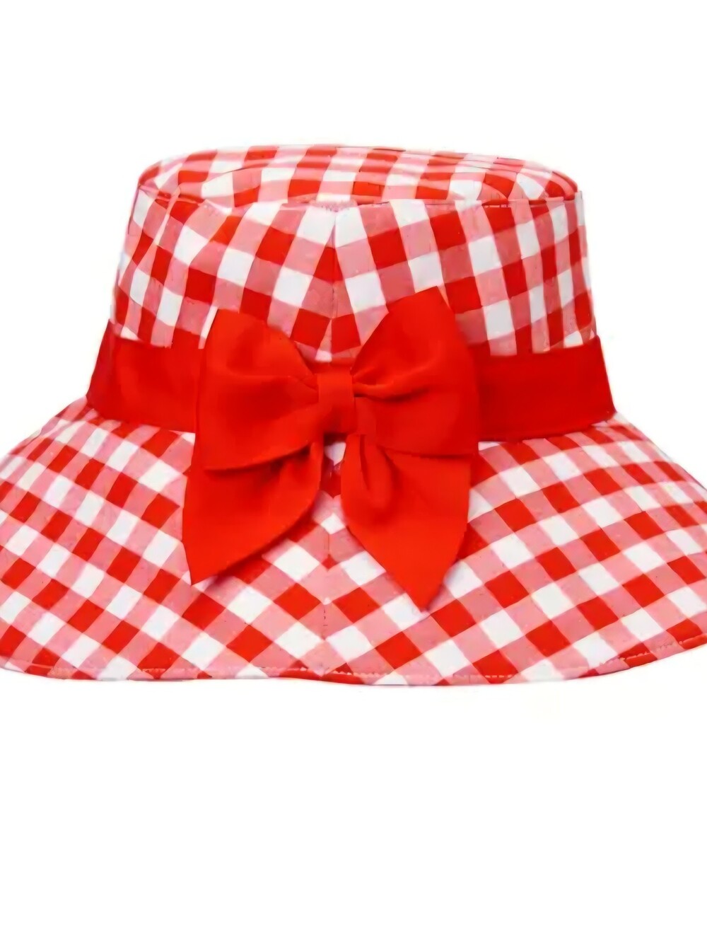 Janie & Jack "Midsummer Picnic" candy red gingham sun hat